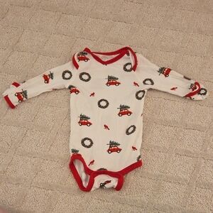 Kyte BABY Festive Bodysuit with Red and White Design